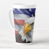 Drapeau américain patriotique Aigle café Mug (Angle gauche)