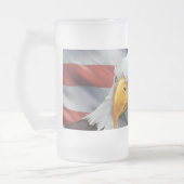 Drapeau américain patriotique Aigle en verre Mug (Gauche)