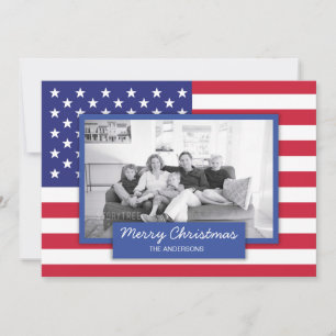 Drapeau américain patriotique Carte photo de vacan