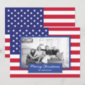 Drapeau américain patriotique Carte photo de vacan (Devant / Derrière)