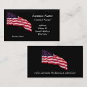 Drapeau américain patriotique Cartes de visite (Devant / Derrière)