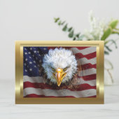 Drapeau américain patriotique et invitation à l'ai (Debout devant)