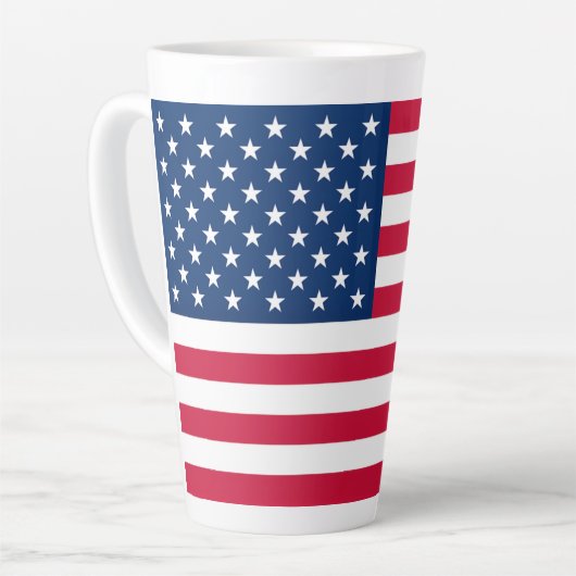 Drapeau américain patriotique latte Mug (Angle gauche)