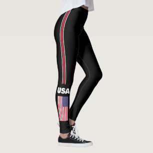 Drapeau américain patriotique Leggings