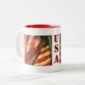 Drapeau américain patriotique USA Mug (Devant gauche)