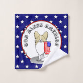 Drapeau américain patriotique USA Papillon (citron (Gant de toilette)