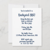 Drapeau américain patriotique vintage, Invitation  (Dos)