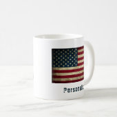 Drapeau américain personnalisé Mug de café (Devant droit)