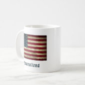 Drapeau américain personnalisé Mug de café (Devant gauche)