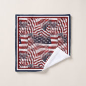 Drapeau Américain Personnalisé Tirages Et Étoiles  (Gant de toilette)
