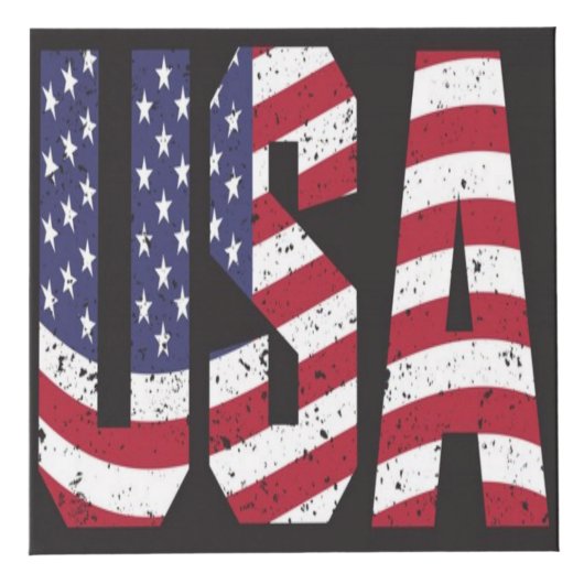 Drapeau américain - Photo Cube (Devant)