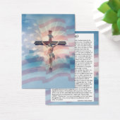 Drapeau américain Psalm 40 Ecriture Crucifix (Bureau)