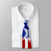 Drapeau américain Rouge Blanc Bleu Cravate Étoiles (Attaché)