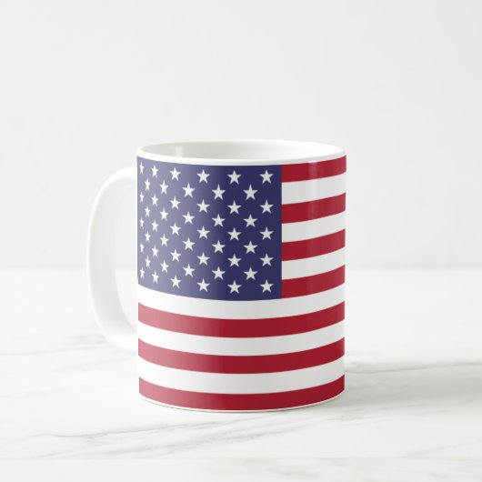 Drapeau américain rouge blanc bleu mug  (Devant gauche)