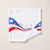 drapeau américain rouge blanc et bleu (Gant de toilette)