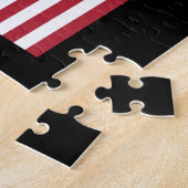 Drapeau américain rouge blanc et bleu puzzle (Côté)