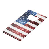 Drapeau américain rouge et bleu étincelles parties (Dos Angle)