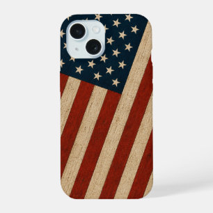 Drapeau américain rustique vintage avec texture de
