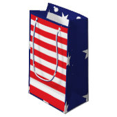 Drapeau américain Sac cadeau Sac rouge Blanc et bl (Devant Angle)