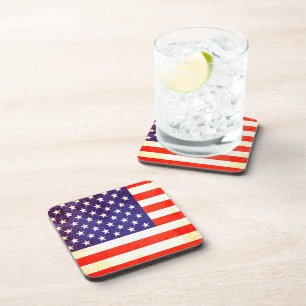 Drapeau américain série 6 dessous de verre patriot