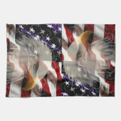 Drapeau américain serviette de cuisine (Horizontal)