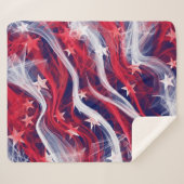 Drapeau américain Sherpa couverture (Devant (Horizontal))