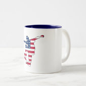 Drapeau américain skateboarder mug (Devant droit)