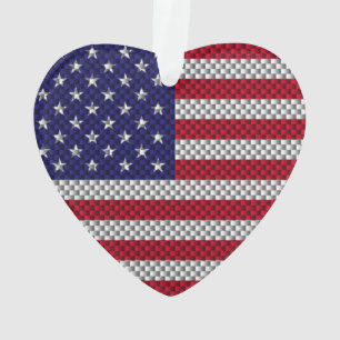 Drapeau américain sur l'impression de déco en fibr