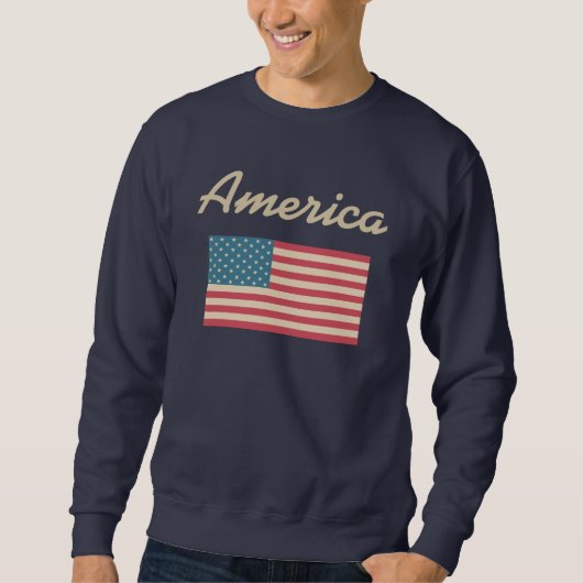 Drapeau américain Sweatshirt cadeau de chemise pou (Devant)