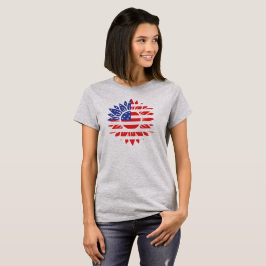 Drapeau américain T-shirt (Devant entier)