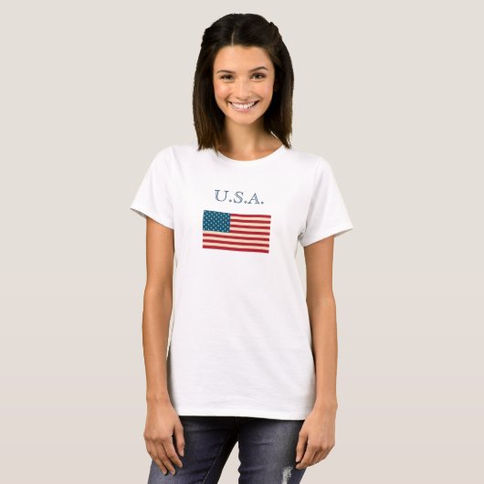 Drapeau américain T-Shirt (Devant entier)