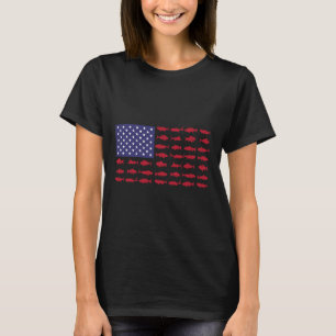 Drapeau Américain T-shirt de pêche 4 Juillet Enfan