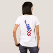 Drapeau américain - T-shirt féminin de base (Dos entier)