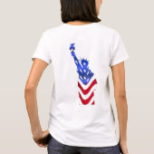 Drapeau américain - T-shirt féminin de base (Dos)