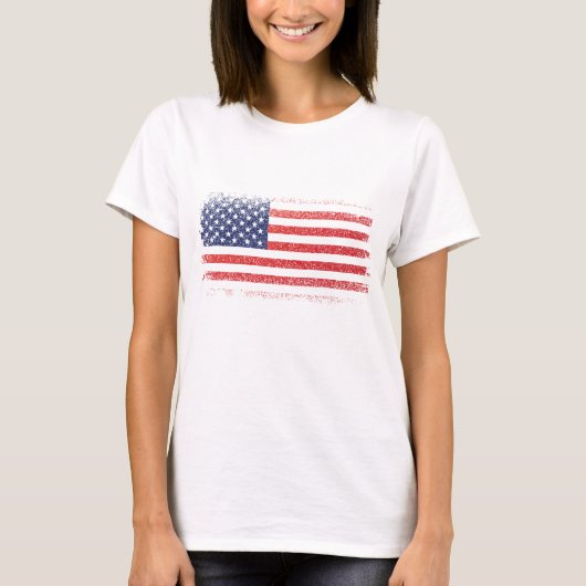 Drapeau américain T-shirt femme (Devant)