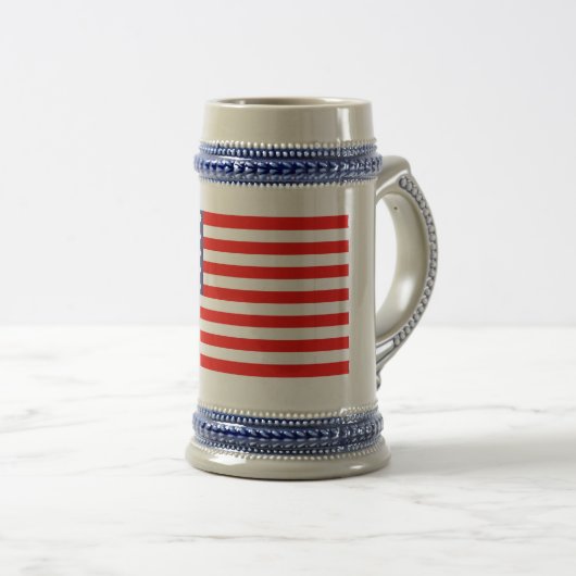 Drapeau américain tasse à bière (Devant droit)