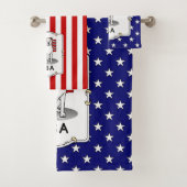 Drapeau américain Taureau (lb brindle blanc 3) (En situation)
