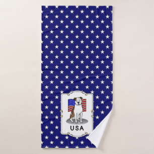 Drapeau américain Taureau (lb brindle blanc 3)