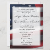 Drapeau américain Thème militaire Faire-part de ma (Devant)