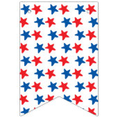 Drapeau américain tiré à la main et étoiles - Fête (Troisième drapeau)