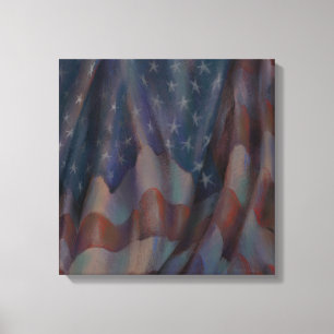 Drapeau américain - toile Carré