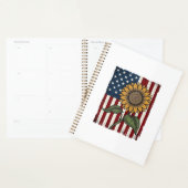 Drapeau Américain Tournesol Vintage (Devant avec enveloppe)