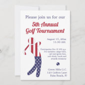 Drapeau américain | Tournoi de golf Invitation (Devant)