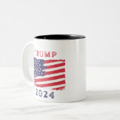 Drapeau américain Trump 2024 Mug (Devant gauche)