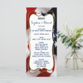 drapeau américain unique et tendance Menu Mariage  (Debout devant)