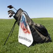 *~* Drapeau américain USA AP16 - Serviette de golf (Vert)