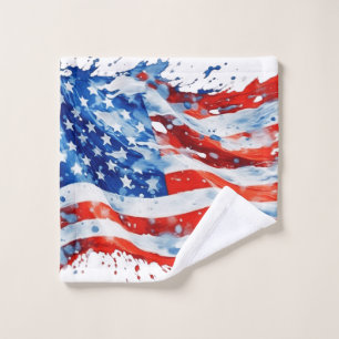 Drapeau américain USA Aquarelle 4 juillet