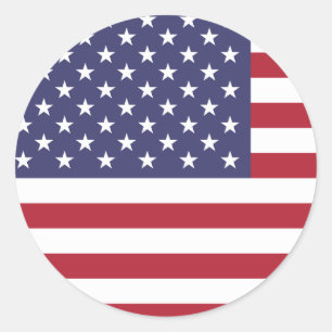 Drapeau Américain USA Autocollant – Étoiles Patrio