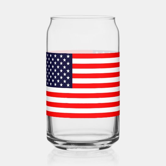 Drapeau américain Verre en forme de canette à l'un (Recto)