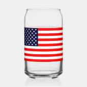 Drapeau américain Verre en forme de canette à l'un (Verso)